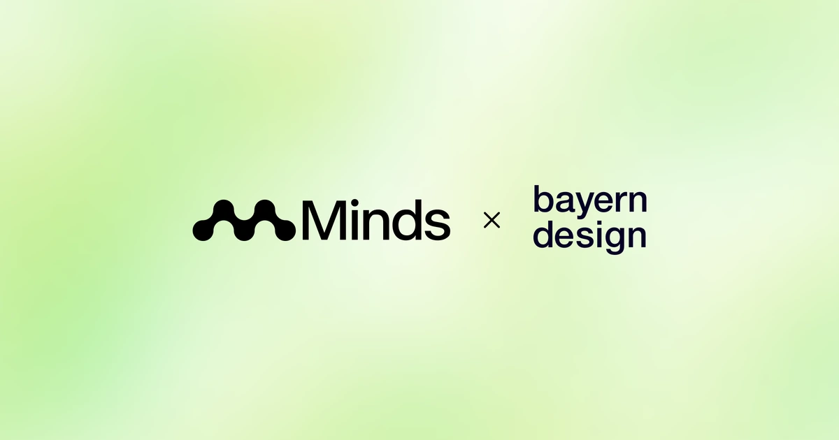 Minds x bayern design on the Minds yellow-green gradient background